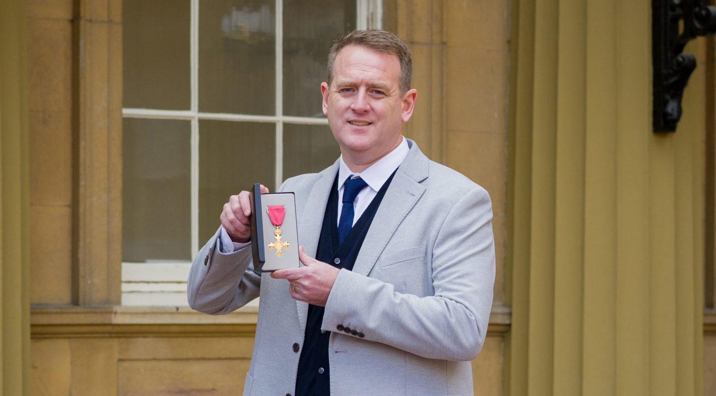 Ian Thornton receives OBE from King Charles III