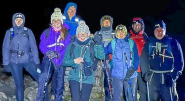 Team at the top of Scafell Pike