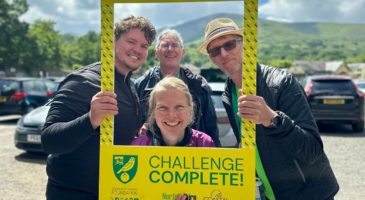 Team having completed the three peaks challenge