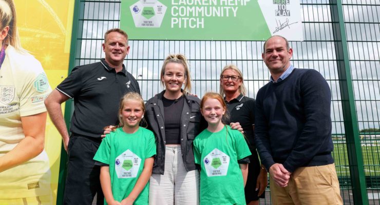 Lauren Hemp returns to The Nest to unveil pitch named in her honour