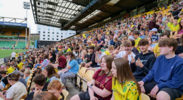 Crowd of fans in stadium