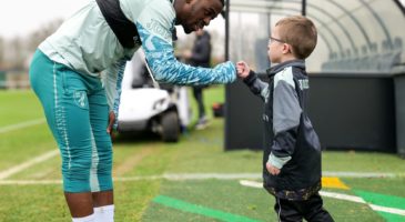 Norwich City fans meet players at the training ground