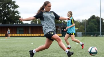 F&E Girls Football in action